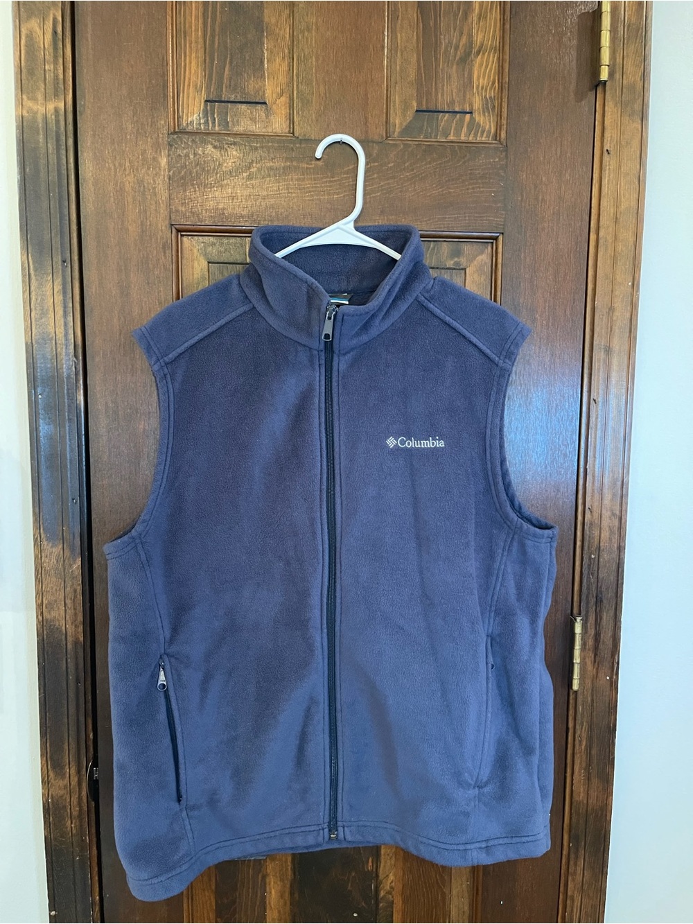 Columbia Blue Fleece Full-Zip Vest Men’s Large L Outdoor